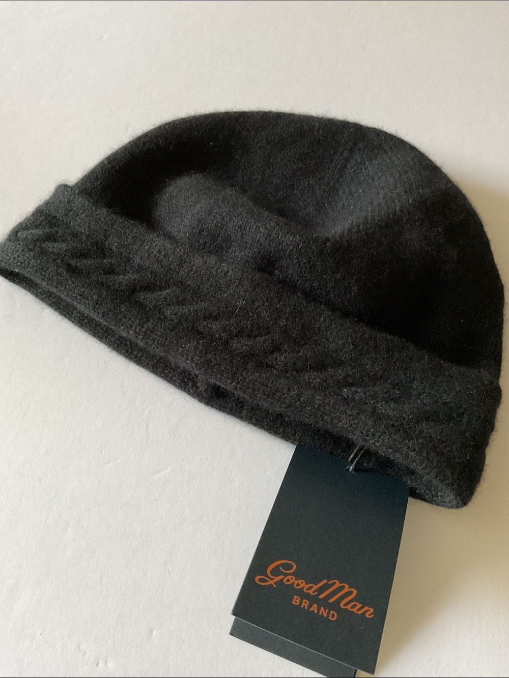 GOOD MAN BRAND SKULLY RECYCLED CASHMERE KNIT BEANIE BLACK NWT